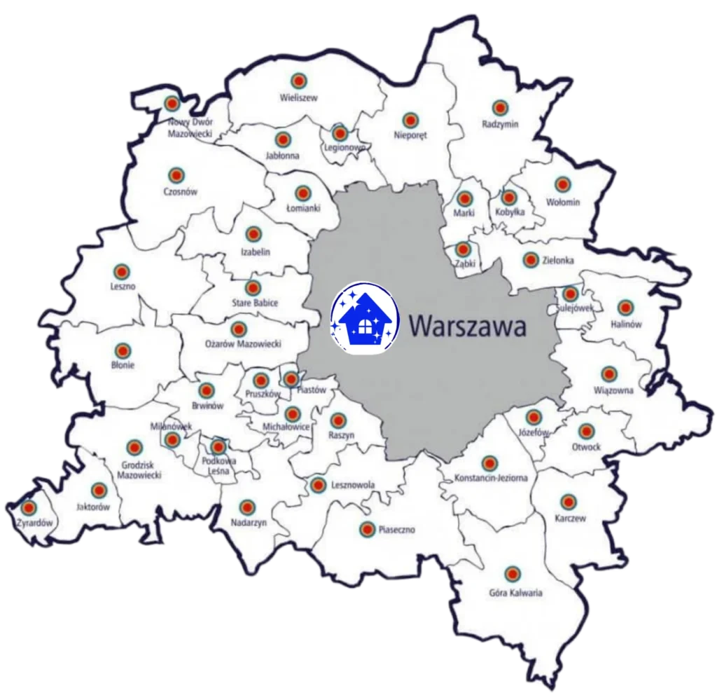 Obszar na którym firma dobremycie.pl wykonuje mycie ciśnieniowe